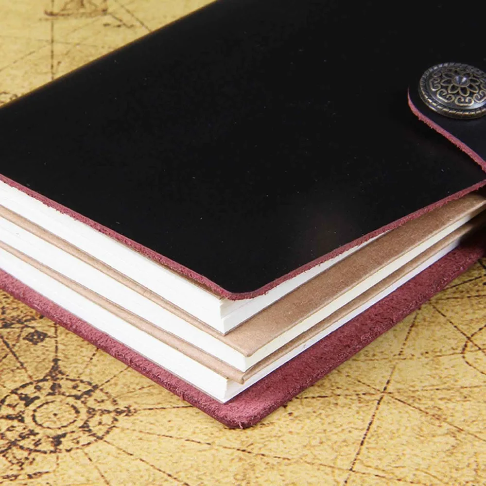 Портативный Размеры из натуральной кожи многоразового блокнот-журнал наклейки для дневника ручной работы путешественников Тетрадь