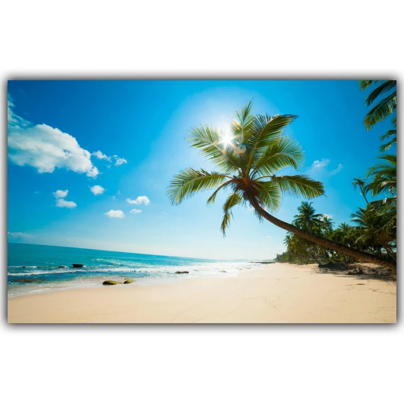 Tropical Beach Seaside Landscape Poster Art Silk Poster Home Decoration Picture Living Room