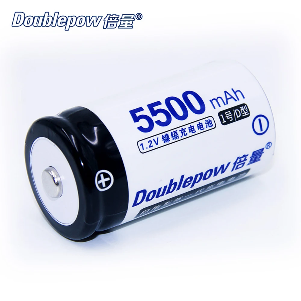 2 шт doulepow 1,2 V 5500mAh большой емкости D размер R20 батареи LR20 перезаряжаемые батареи для фонарика газовая плита игрушечные рации