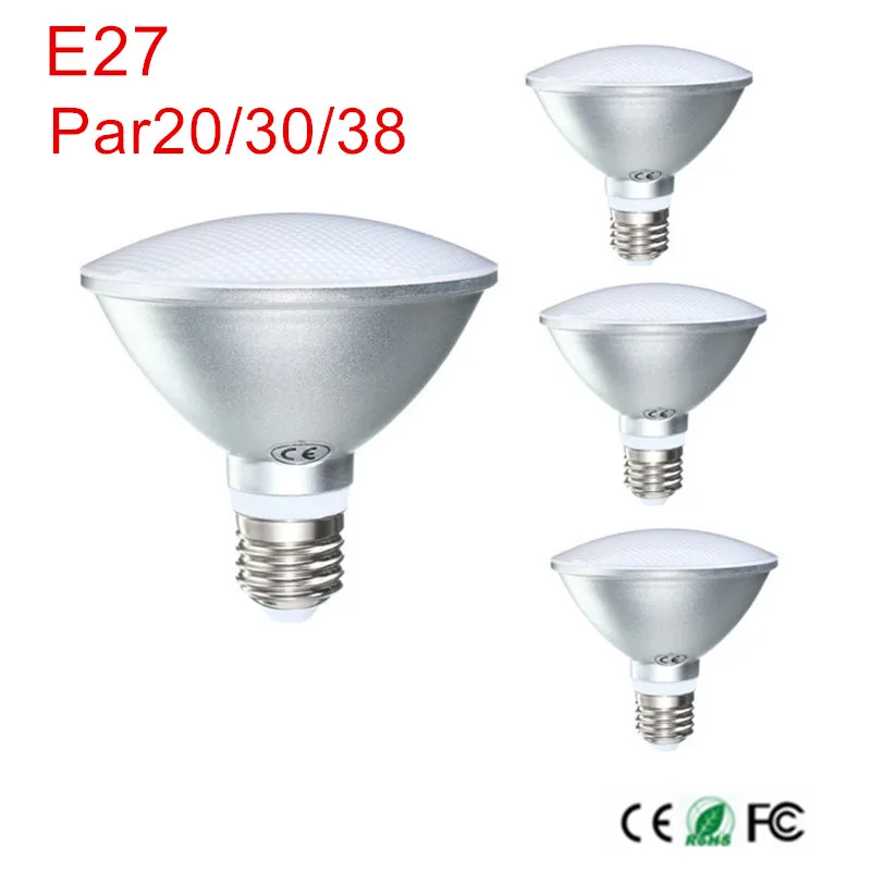 E27 9 Вт/12 Вт/18 Вт PAR20 PAR30 PAR38 водонепроницаемый IP65 Светодиодный точечный светильник