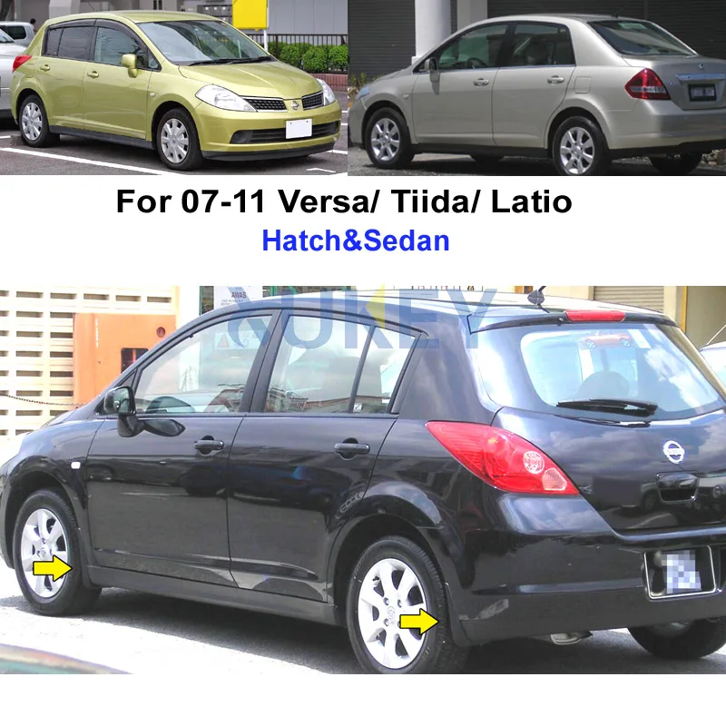Брызговики для Nissan Tiida Versa C11 2007 2011 Hatch 2012 хэтчбек Latio брызговики крыло брызговиков