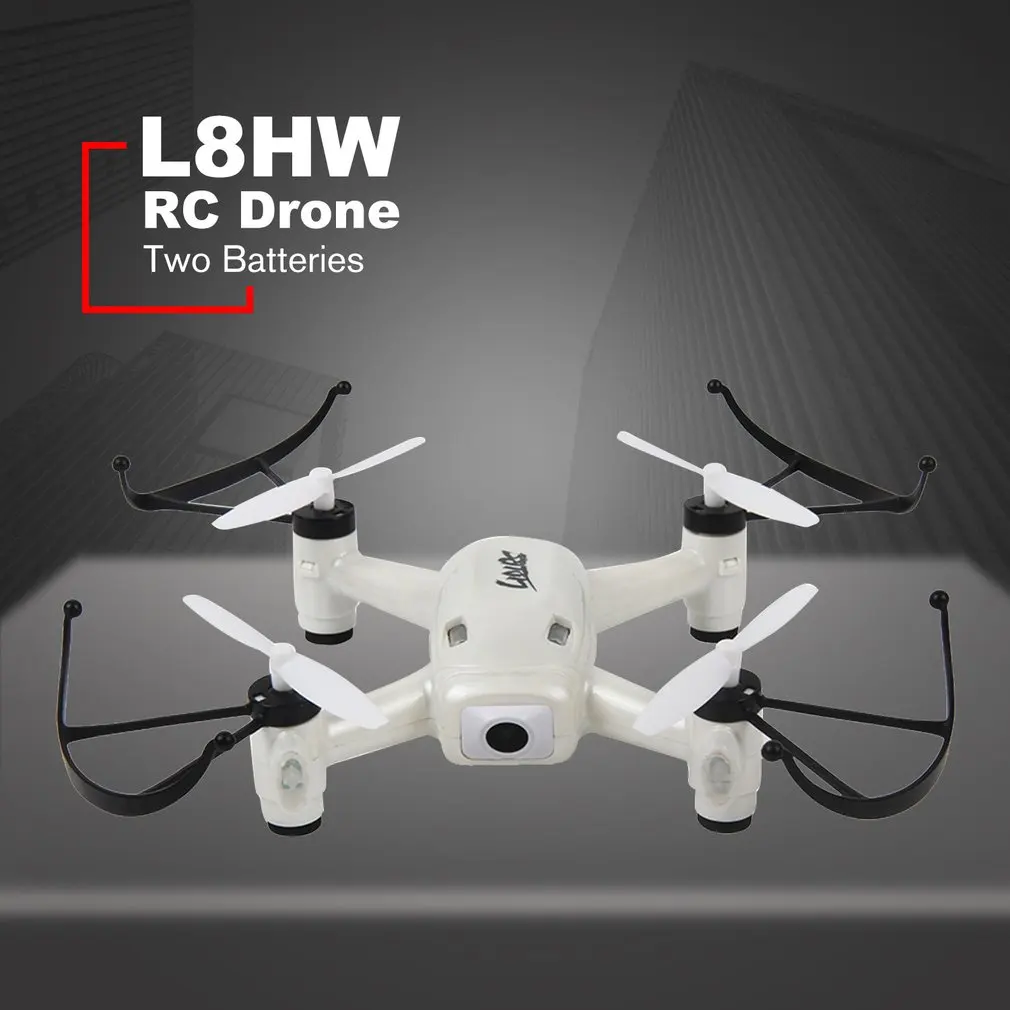 L8HW мини селфи RC Квадрокоптер Дрон с Wi-Fi FPV Дрон 720 P камера удержание высоты Безголовый режим 360 переворачивает две батареи RTF