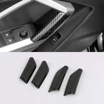 

For Audi Q3 2019 2020 Car Styling Interior Door Handle Armrest Decorative Strips Cover Trim 4pcs ABS Plastic Auto Accessories