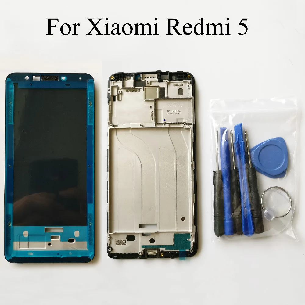 

Black/White 5.7 inch For Xiaomi Redmi 5 Front Housing Chassis Plate LCD Display Bezel Faceplate Frame Tools ( No LCD )