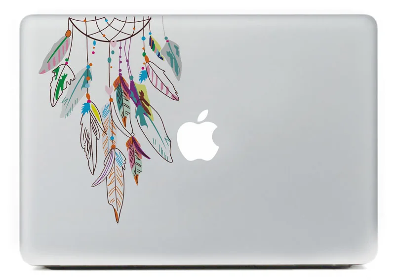 

Colorful Dreamcatcher Wind Chimes Indian Feather Vinyl Decal Laptop Sticker For DIY Macbook Pro Air 11 13 15 inch Laptop Skin