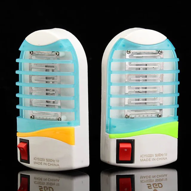 2pcs Home Bedroom Practical Led Socket Electric Mosquito Repellent 2pcs Home Bedroom Practical Led Socket Electric Mosquito Repellent Fly Bug Insect Trap Night Light