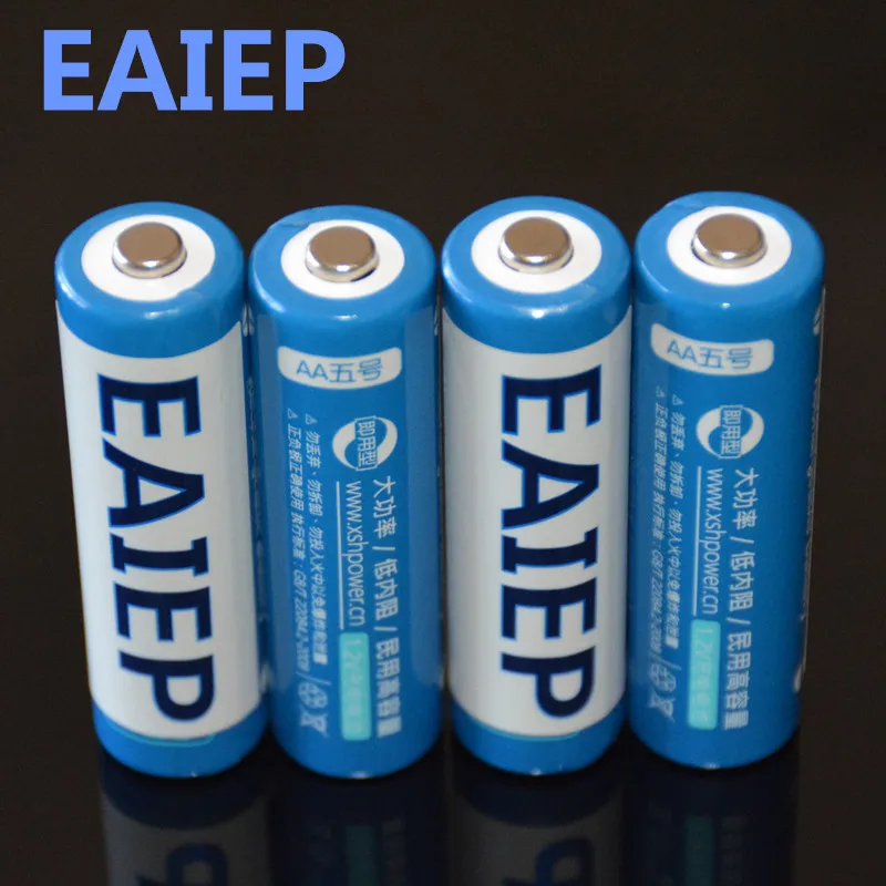 Eaiep 4 шт. Ni-MH AA 2A 1.2 В 2500 мАч Перезаряжаемые Батарея для камер Мышь игрушки +