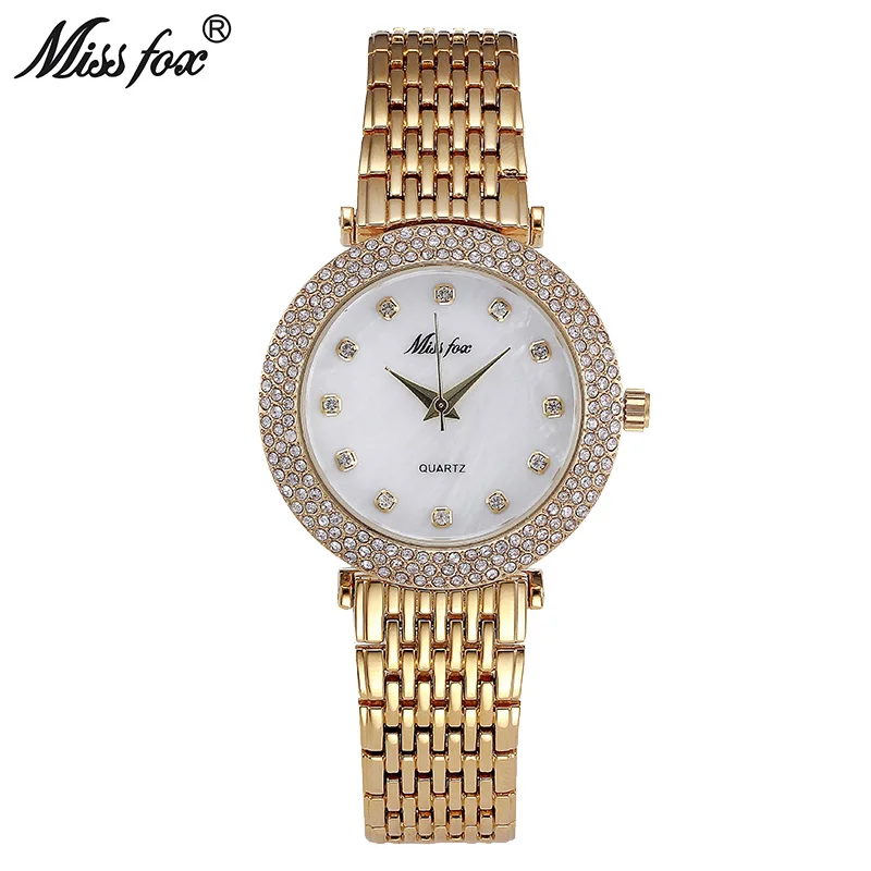 

MISSFOX Shockproof Waterproof Watch Fashion Brand Imported-China Erkek Saat Diamond Carnaval Stainless Steel Bu Bayan Kol Saati