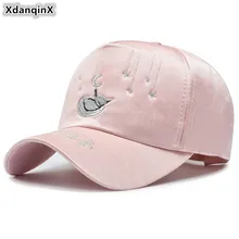 XdanqinX Женская милая бейсбольная Кепка с вышивкой из мультфильма s Новая модная кепка с хвостом в стиле хип-хоп Женская Регулируемая Спортивная Кепка размера