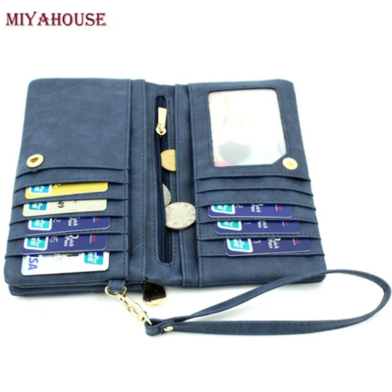 High Capacity Fashion Women Wallets Long Dull Polish PU Leather Wallet Female Double Zipper Clutch Coin Purse Ladies Wristlet High Capacity Fashion Women Wallets Long Dull Polish PU Leather Wallet Female Double Zipper Clutch Coin Purse Ladies Wristlet