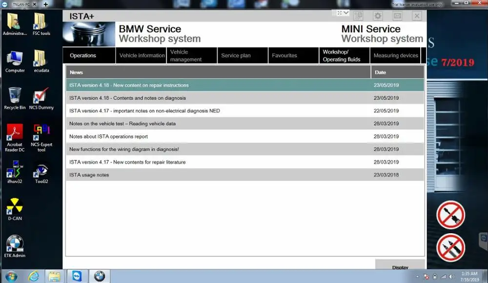 07 ICOM A2/A3/NEXT полное официальное программное обеспечение 512GB SSD ISTA-D 4.18.14/ISTA-P 3.66.0.2/ETK/KSD/E-SYS Диагностика и программирование