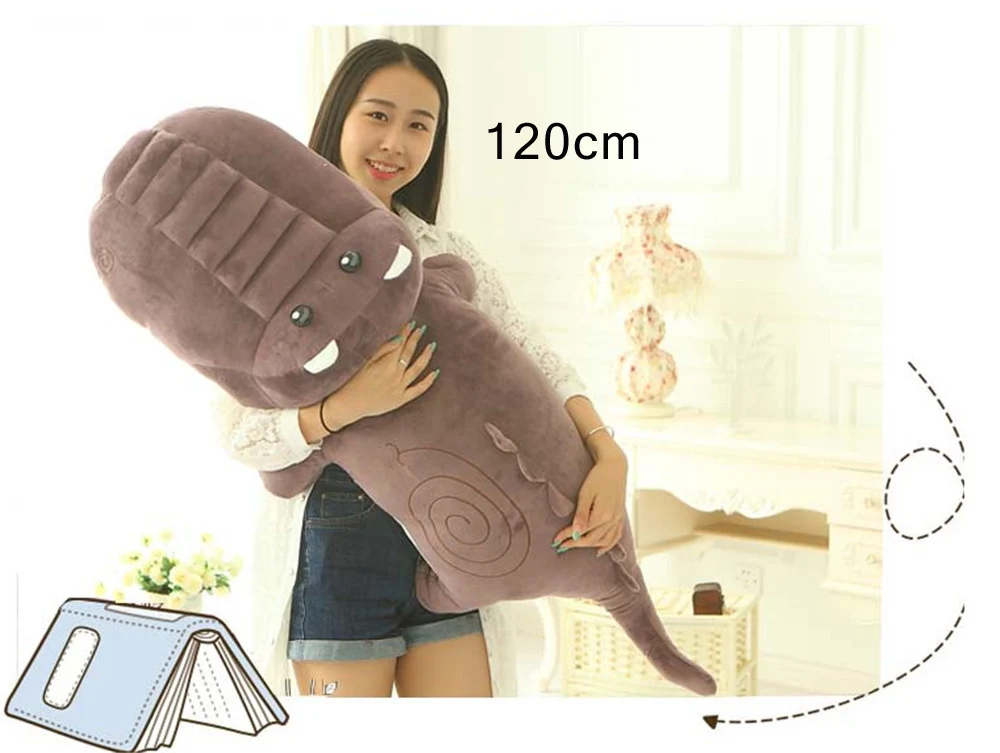 Fancytrader  Jumbo Animal Crocodile Plush Toy  Big Stuffed Soft Cartoon Alligator Pillow Children Play Doll 4 Sizes 3 Colors11