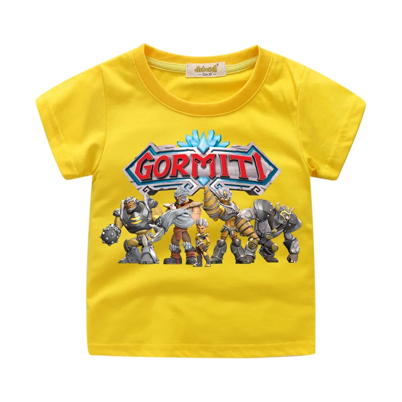 Children Gormiti Games Clothing T-shirts Boy Girls White Casual Summer Tshirts Costume Kids Tee Tops Baby 100%Cotton Shirt WJ197 (1)