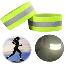 High visibility reflective elastic strap ankle bracelets Leg strap wrist strap emergency warning night running cycling