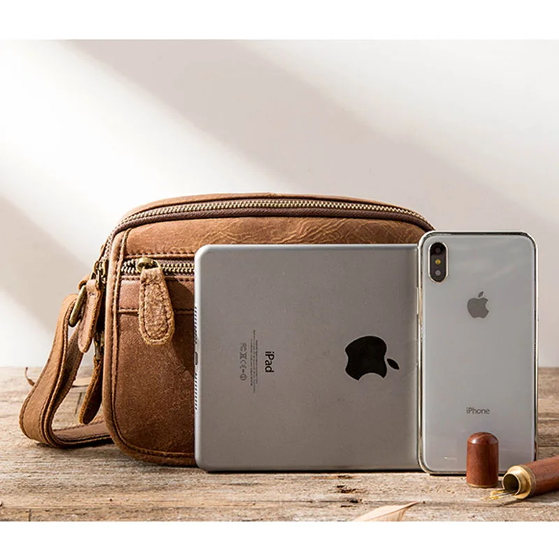US $38.57 Aetoo Mens Leather Bag Men Shoulder Crossbody Bags For Man Messenger Bag Men Leather Small Bags Male Handbags