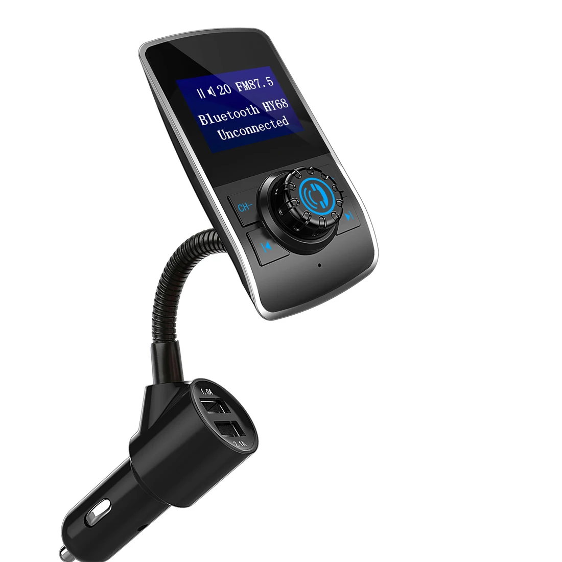 

Dongzhen Wireless Bluetooth FM Modulator Handsfree Car Kit Car MP3 Audio Player USB Transmitter Car Charger with LCD Display
