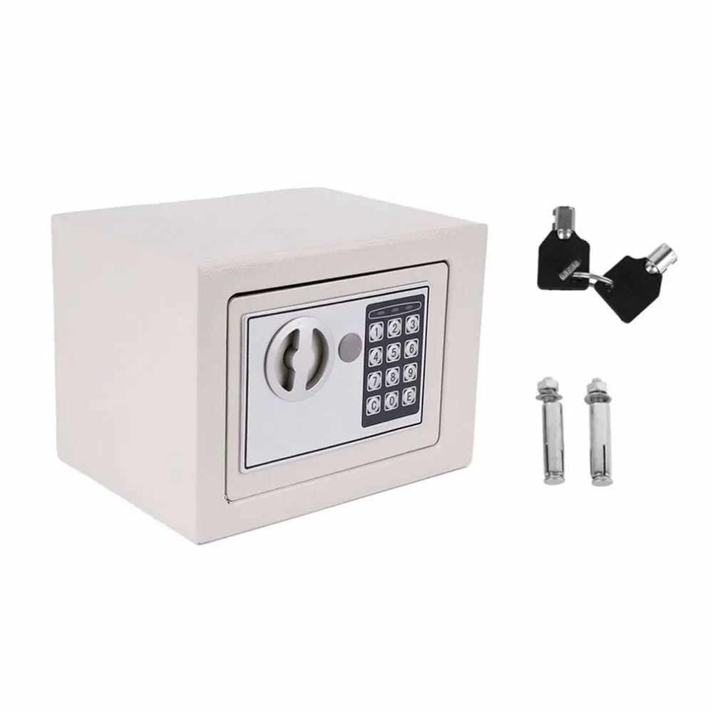 

Electronic Safety Box Household Money Box Safe Deposit Box Digital MINI Jewellery Cash Storage Machine 23x17x17cm