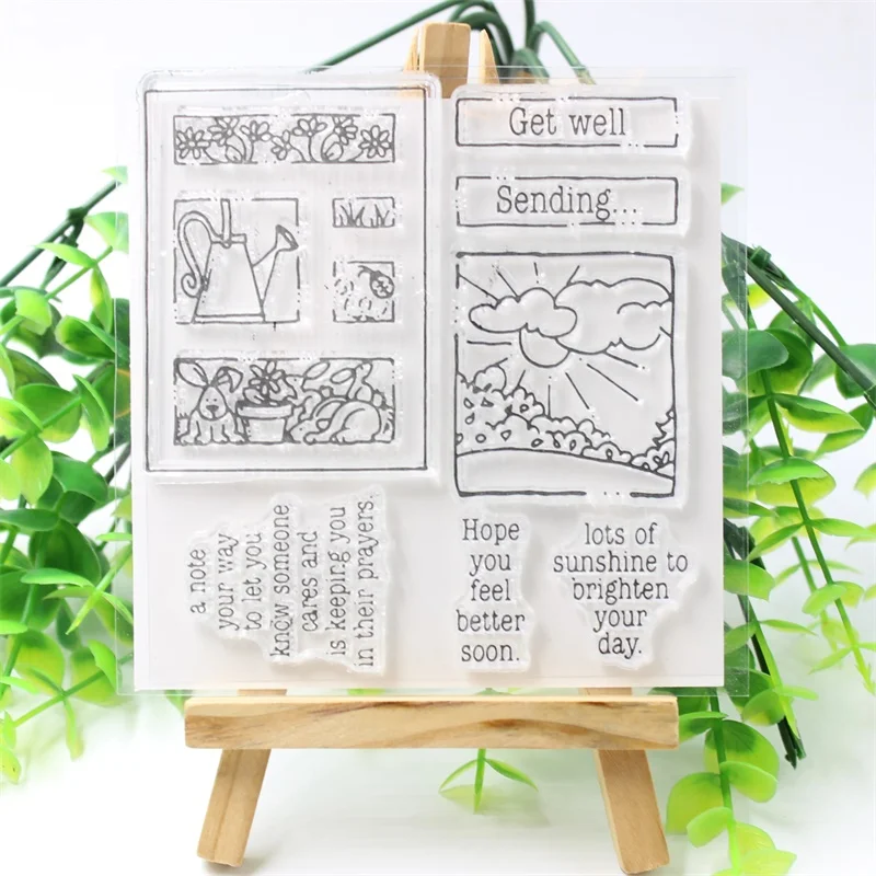 

YPP CRAFT Get Well Transparent Clear Silicone Stamps for DIY Scrapbooking/Card Making/Kids Crafts Fun Decoration Supplies 700