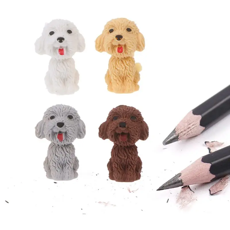 Мини 3D милые Пёс из мультфильма резиновый карандаш ластик для школы Корейский студент канцелярский корректор принадлежности для детей