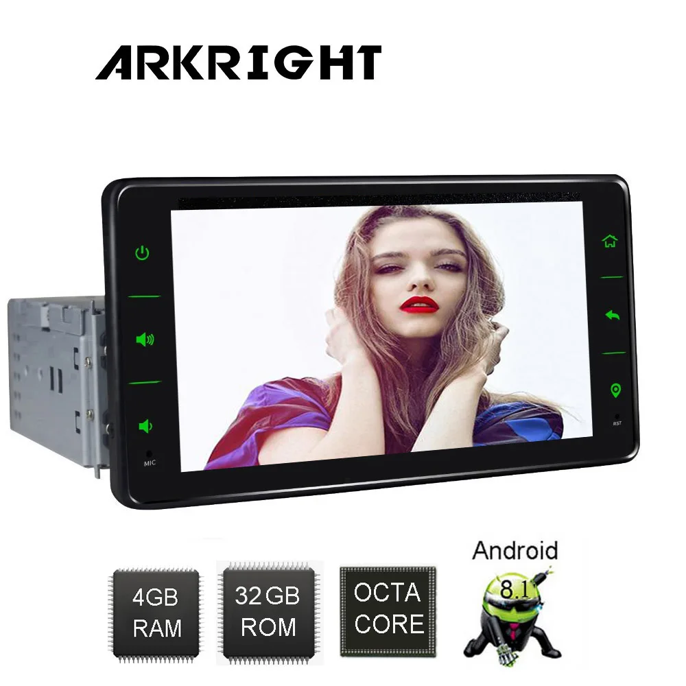 ARKRIGHT 6," 1Din 4 Гб+ 32 ГБ Универсальный Android автомобильный Радио Аудио Стерео gps Carplay Wifi головное устройство мультимедийный плеер с DSP