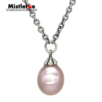 

Mistletoe 925 Sterling Silver Fantasy Necklace With Rose (1) Pearl Jewelry