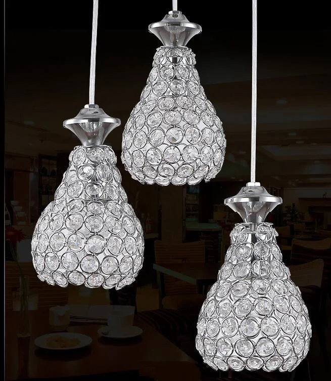 

3 heads lamps Dining room pendant lights modern simple decoration lamp dining room personality and creativity bar crystal lamp
