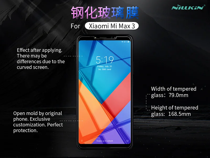 Xiao mi Max 3 стекло Nillkin закаленное стекло Xiao mi Max3 защита экрана 9H+ Pro Nilkin для Xiaomi mi Max 3 ультратонкое 2.5D стекло