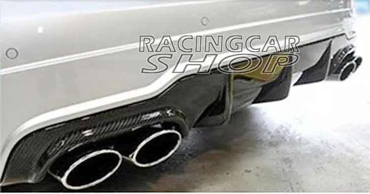 Real Carbon Fiber Rear Diffuser for Mercedes Benz C204 COUPE W204 SEDAN C250 C63 C200 AMG sport bumper 2012-2014