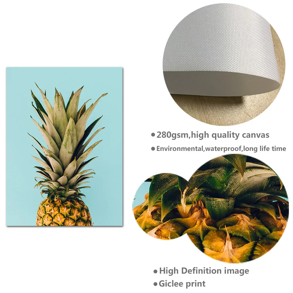 NICOLESHENTING Pineapple Nordic Poster and Prints Minimalist Wall Art Canvas Painting Picture for Living Room Home Decor|picture living room|canvas