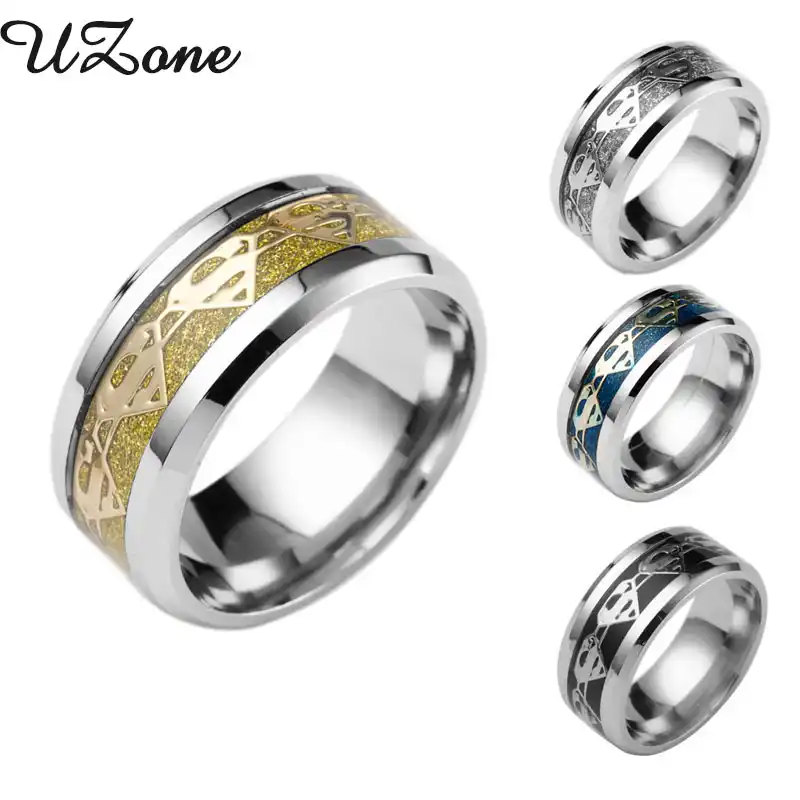 Uzone Fashion 8mm Superman Ring Stainless Steel 4 Colors Option Superhero Design For Men Party Jewelry Rings Aliexpress