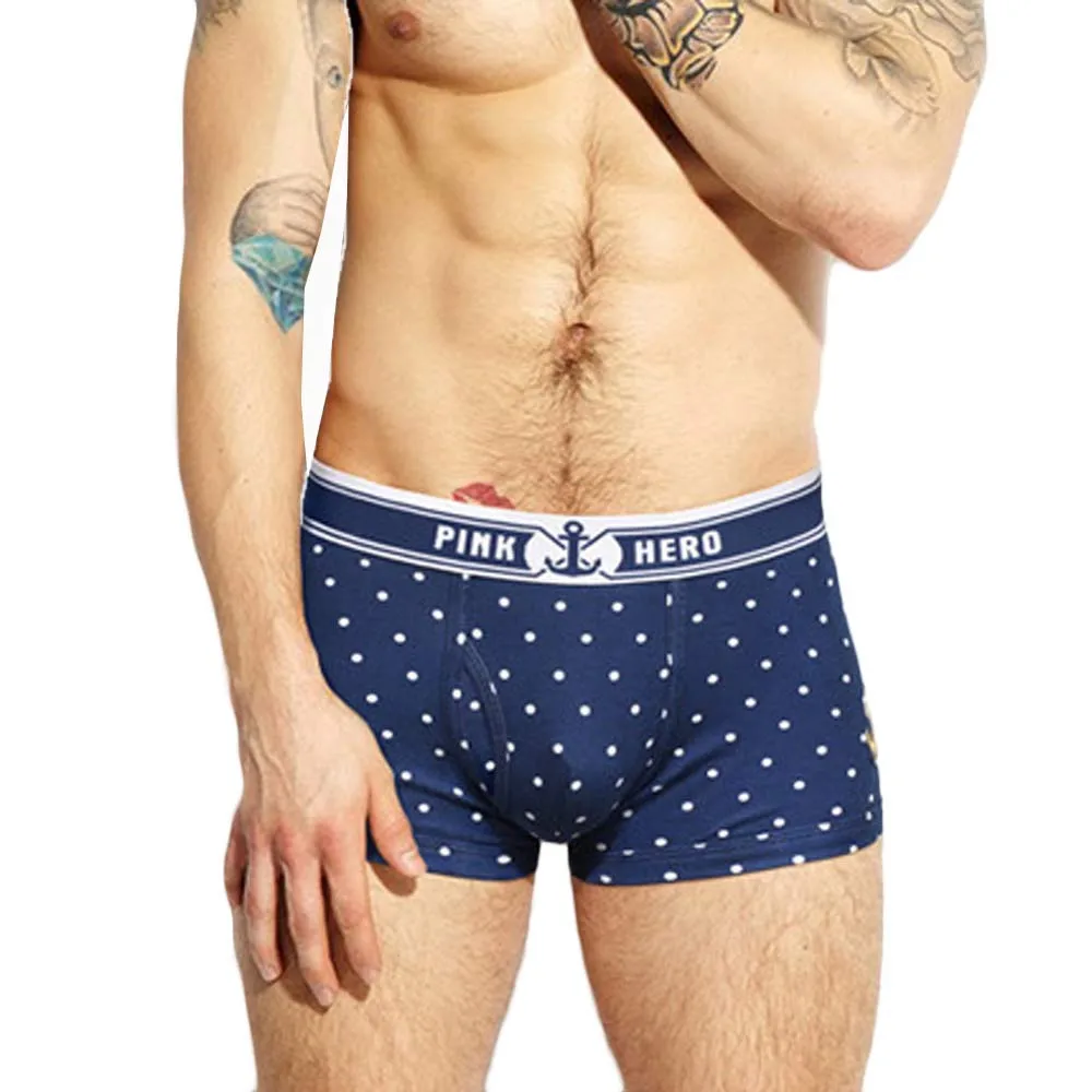 

Pink Heroes New Fashion Underwear Couple models Lovers Sexy Men Print Cotton Underwear Men Boxer Straight Angle Underpants