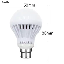 Белый 4000-5500 К E27 B22 Светодиодный лампочки 3 Вт 5 Вт 7 Вт 9 Вт 12 Вт глобус лампы Энергосбережение Светодиодный лампы Перезаряжаемые освещение