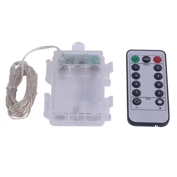 

Flexible Waterproof 5M 50LED Strip Light 3AA Battery Powered Remote Control for Wedding Christmas Flasher Fairy Lights