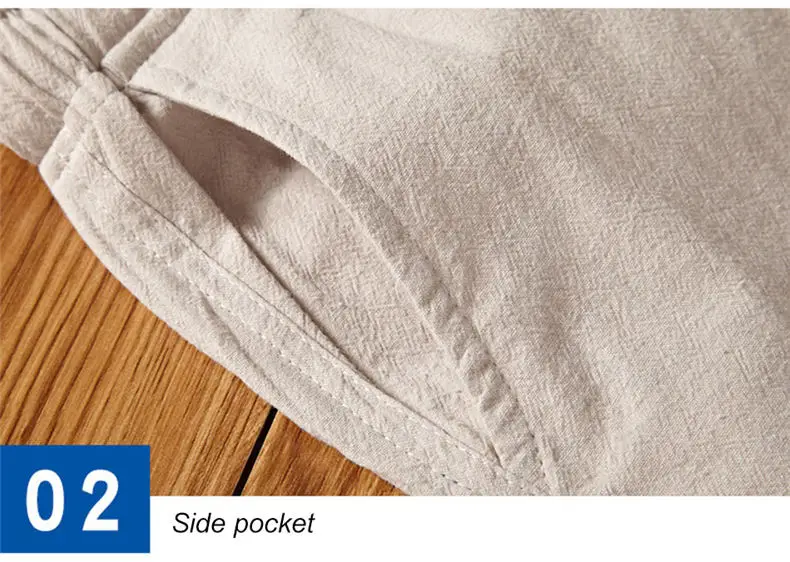 8Colors MuLs Summer Men Shorts 2018 Quality Cotton Linen Shorts Men Elastic Waist Breathable Male Shorts Knee Length Breechcloth-13