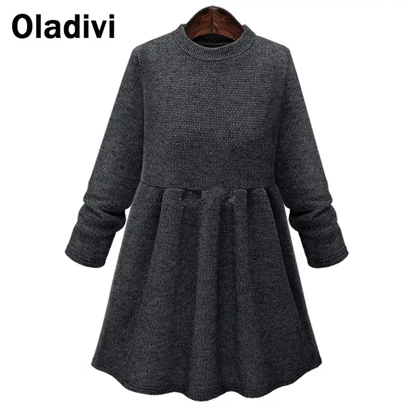 Oladivi/Модная женская одежда Элегантное однотонное Повседневное платье с длинными