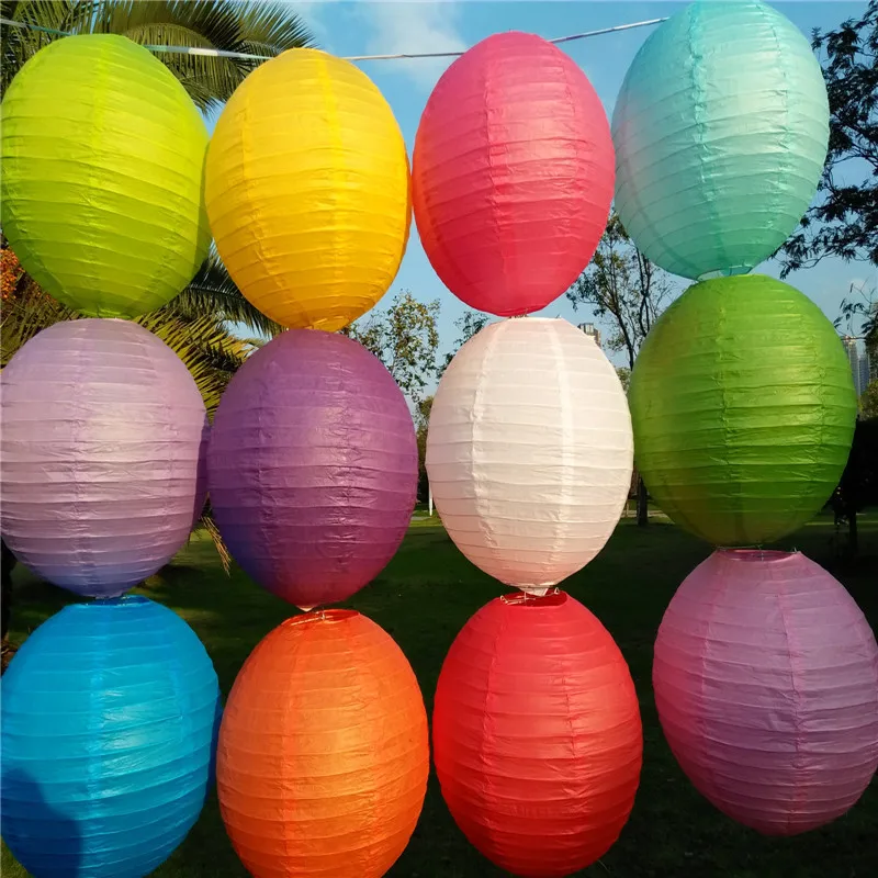 10pcs/set 12inch (30cm) DIY White Chinese Paper Lanterns Tiffany Blue