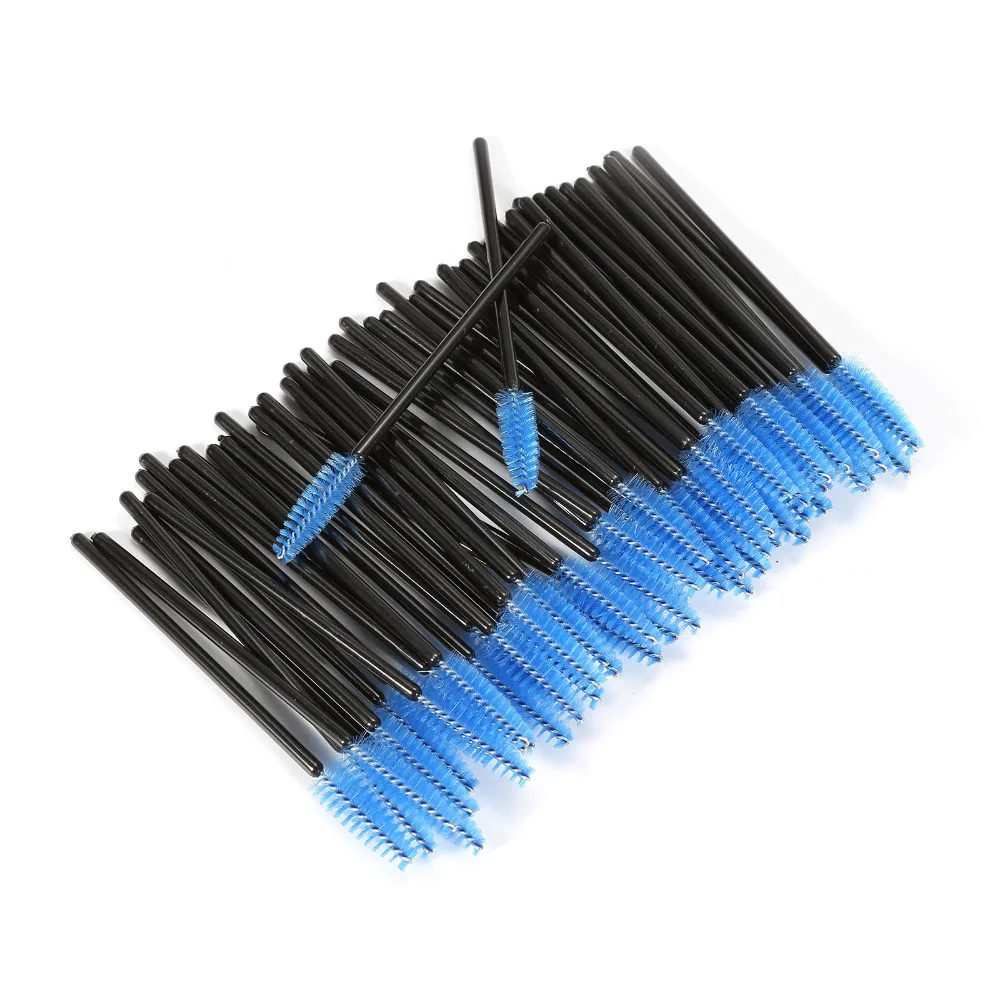 

ELECOOL 50Pcs Disposable Eyelash brushes Mini Mascara Wands Applicator Spoolers Eye Lashes Cosmetic Brush Makeup Tools 2 Colors
