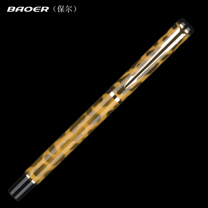 Роскошная Baoer новейшая Высококачественная школьная металлическая перьевая ручка 1,0 мм, деловая ручка для студентов, офиса, Подарочная чернильная ручка, канцелярские принадлежности