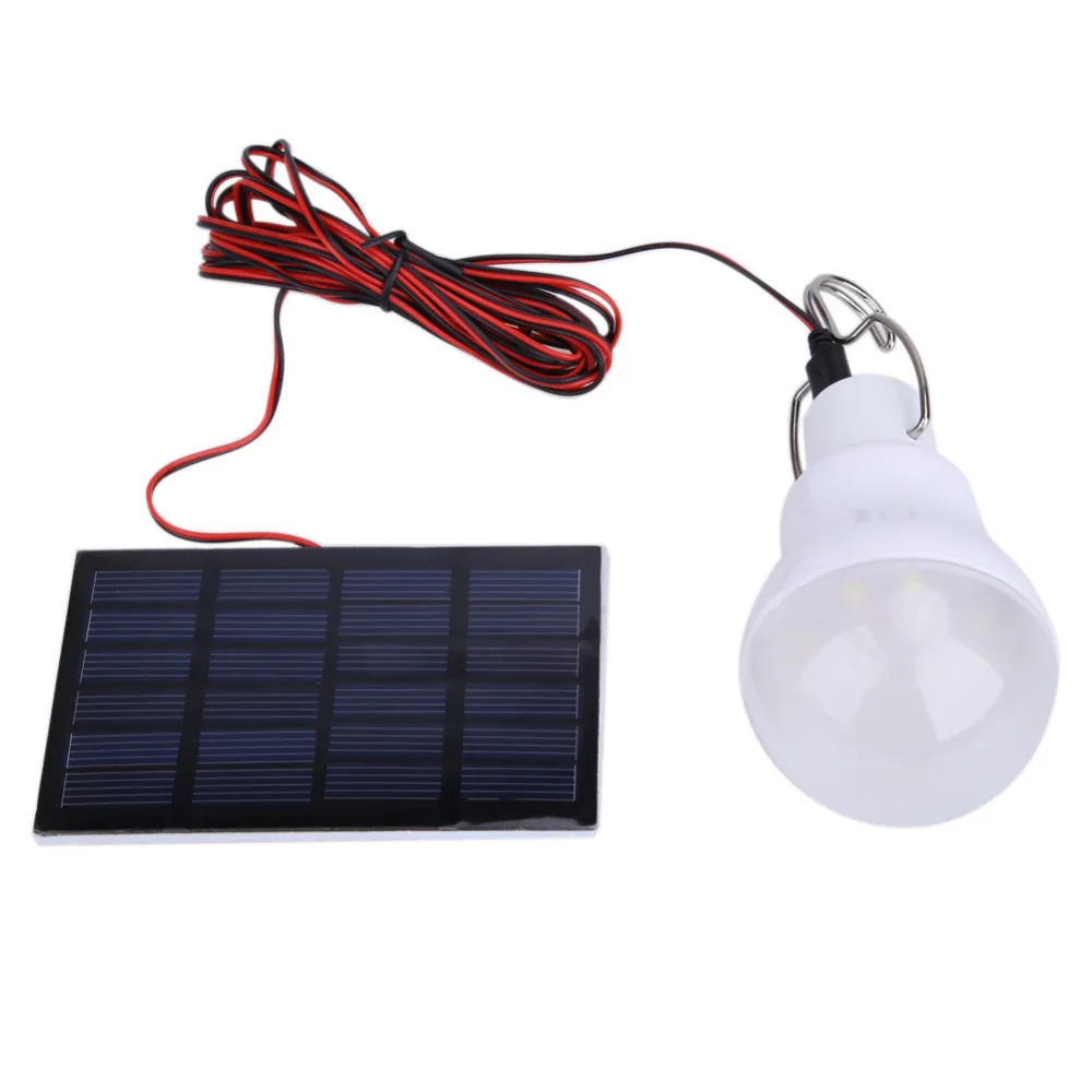 Portable Outdoor Solar Power Light 130LM USB LED Bulb Lamp Hanging Lighting Camping Tent Fishing Emergency Light