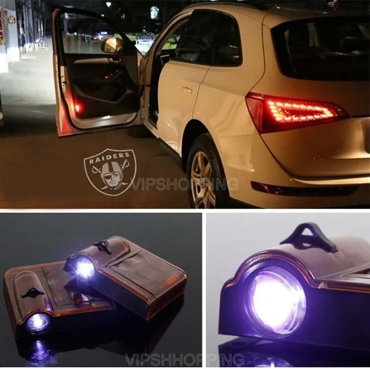 

Wireless Car Door Led Welcome Logo OAKLAND RAIDERS Shadow Projection Lamp 9V-32V #1304*2