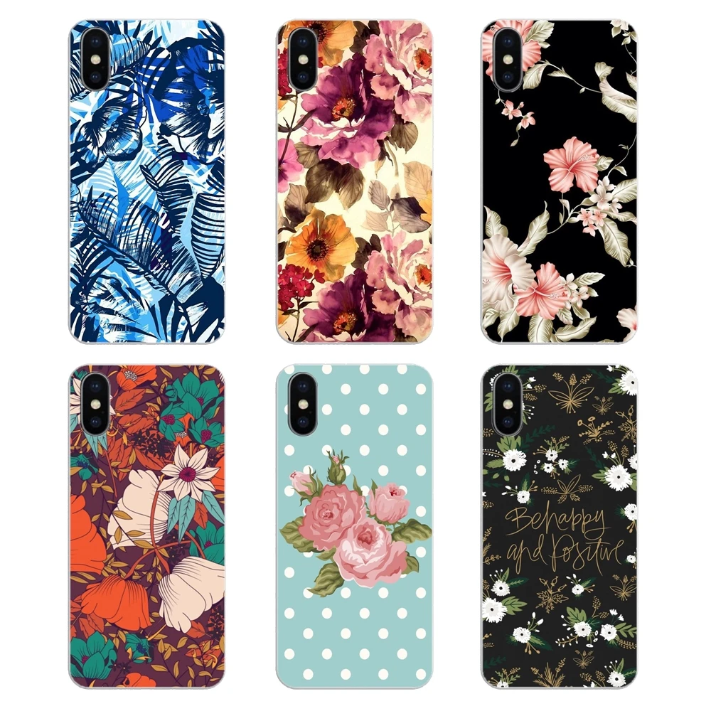 Flowers Pattern Vintage Ring Grip Peony Rose Silicone Skin Cover For Samsung Galaxy Note 8 9 S9 S10 A8 A9 Star Lite Plus A6S A9S |