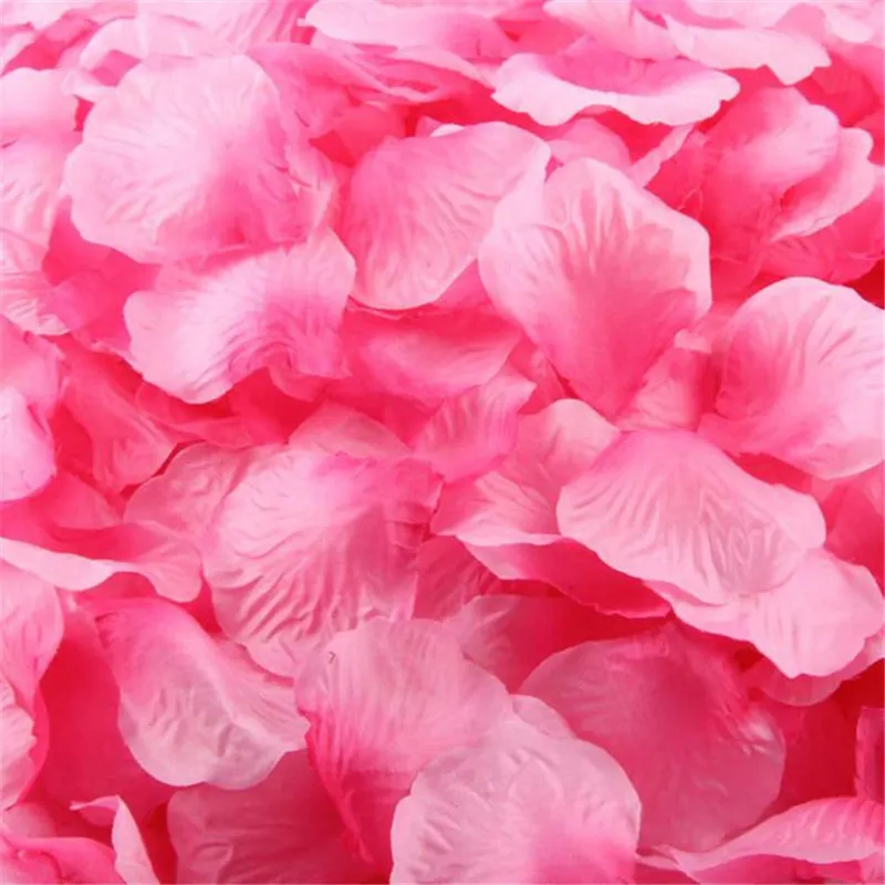 500 шт многоцветные искусственные лепестки роз для девочек Шелковый лепесток искусственный цветок для свадебной вечеринки украшение дома аксессуары - Цвет: 17