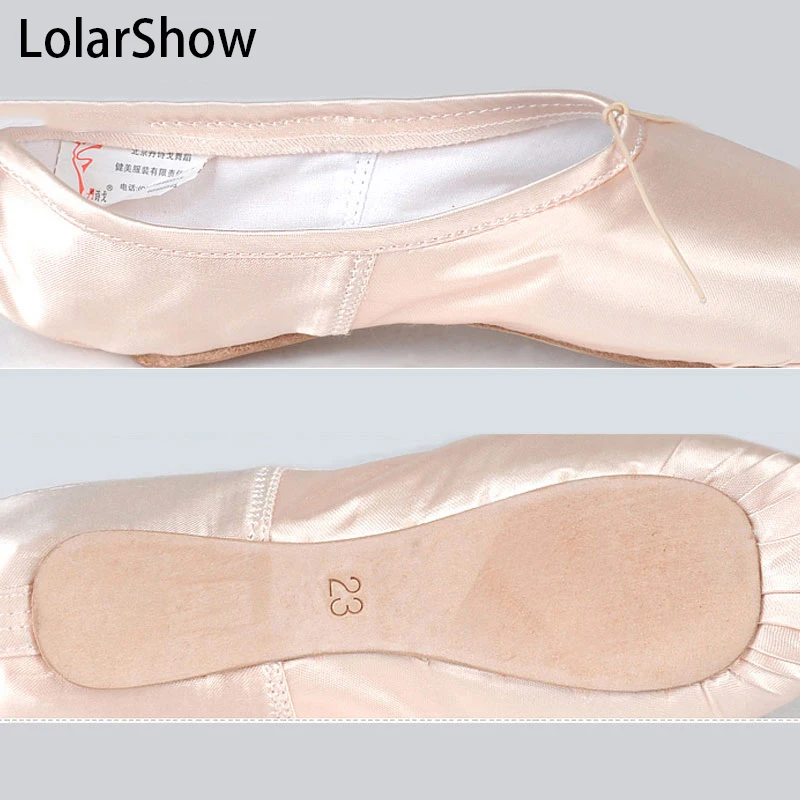 New ballet professional satin pointe ribbon ties shoes Red //Black //Pink