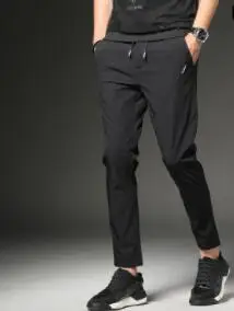 Летние мужские брюки молодежные мужские спортивные брюки Стильные повседневные брюки тонкие стильные мужские брюки-LX20