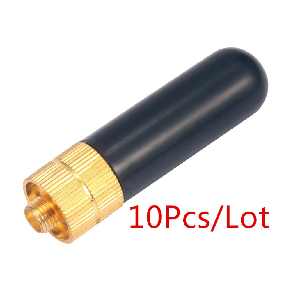

10pcs/Lot Walkie Talkie Mini Antenna UV Dual Band 144/430MHZ Antenna SMA Male Connector 4.5cm SRH-805S for Baofeng UV5R BF-888S