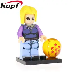 20 шт. PG1374 Android 18 Повседневные платья один Dragon Ball Гоку цифра аниме Кирпичи Строительные блоки действий игрушки для Детский подарок