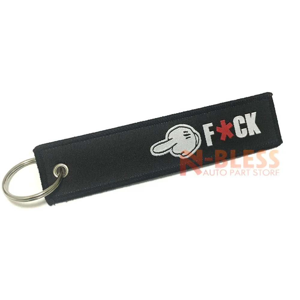 

New JDM DOUBLE SIDED Racing Cell Holders KEYCHAIN TAG Universal For Monster FANS Embroidery Real Men Like Curves Auto Keyring