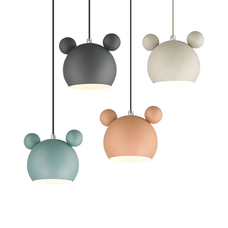 Nordic Simple Pendant Light E27 LED Cute Hanging Lamp Bdroom Lving Rom