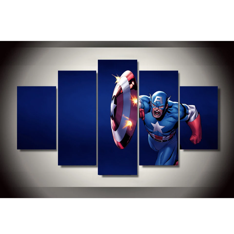 Captain America Wall Art popular captain america 5 panel wall art-buy cheap captain america Captain America Wall Art popular captain america 5 panel wall art-buy cheap captain america