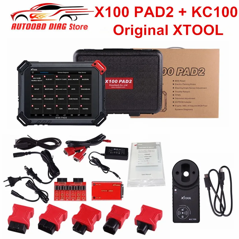 

XTOOL X100 PAD2 PRO With KC100 OBD2 Auto Key Programmer X-100 PAD 2 Odometer Correction WiFi/Bluetooth Diagnostic Tool DHL Free